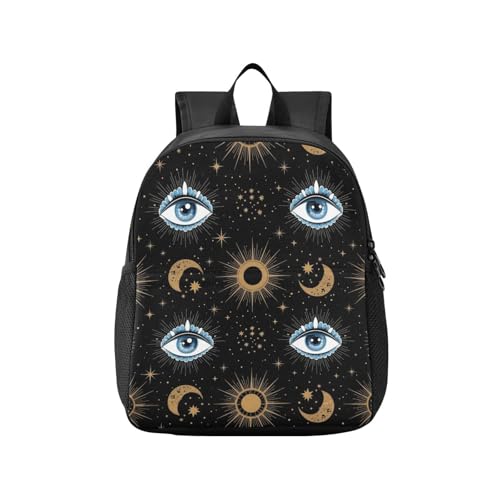 DOMIKING Eye Sun Black Kids Backpack for Girls Boys Elementary School Kindergarten Backpack for Kids Toddler School Bookbag Age 3-6