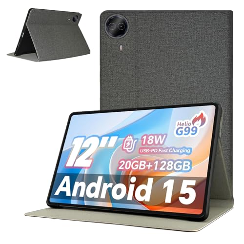 Teclast T60pro �p �P�[�X �J�o�[ KONXISA Teclast T60pro �^�u���b�g 12�C���` �P�[�X �p�x���� �X�^���h PU+TPU�f�� �ω��� �Ϗ� �ϏՌ� �S�ʕی� ��G�肪�ǂ� �^�u���b�g�X���[�u�i�O���[�j
