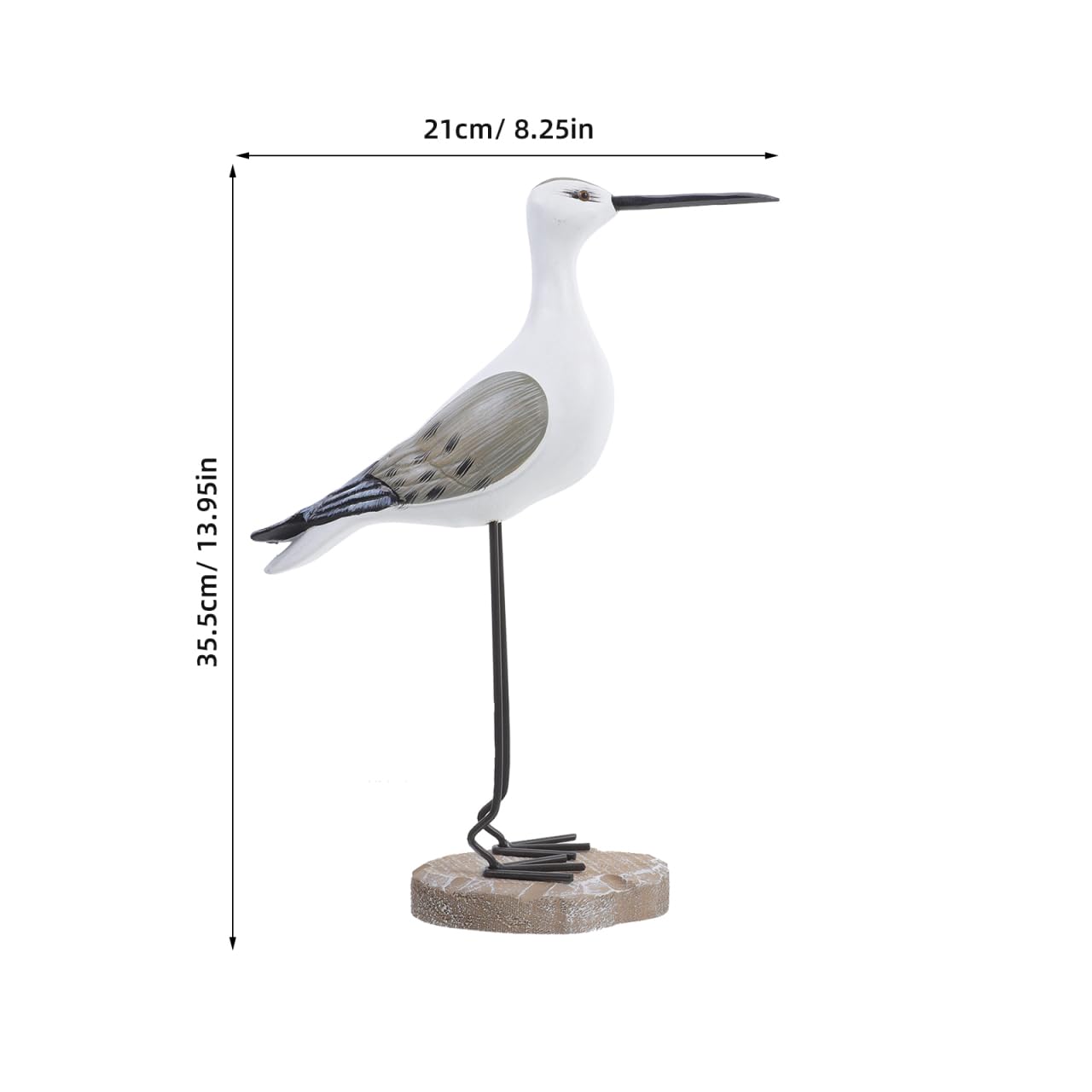 2er-Set Holz-Möwen-Figuren – Handbemalte Küsten-Deko, Vögel Als Heimdekoration | Für Wohnzimmer, Regal, Bad