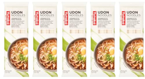 Yutaka Udon Noodles 250g (Pack of 5) | Authentic Japanese Wheat Noodles | Thick Chewy & Versatile | Ideal for Soups Stir-Fries & Hot Pots | Suitable for Vegans & Vegetarians