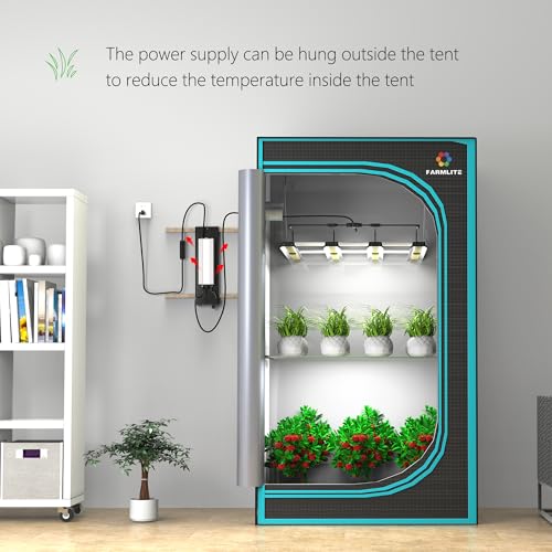 Image of FARMLITE LED Grow Lights for Indoor Plants Full Spectrum Growing Light Bar Plant Hanging Growing Lamps Seedling Daisy Chain Dimmable Board 4x4ft Coverage (240watts)