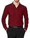 J.VER Burgundy Dress Shirt for Men Stretch Long Sleeve Formal Shirt Solid Business Casual Button Down Shirts for Wedding Prom