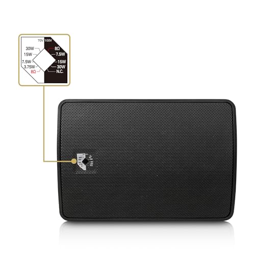 Image of Sound Town Commercial Restaurant Bluetooth Amplifier + Surface-Mount Speaker Set, with One 6-Zone 70V /100V Amplifier with Bluetooth, 6 x 4.5-Inch Surface-Mount Speakers, Black (PAC180X6TV4B)
