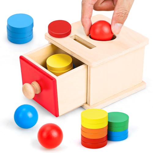 Image of Life Montessori 2-in-1 Wooden Ball Drop & Coin Box - Object Permanence Toys for Babies 6-12 Months & Toddlers