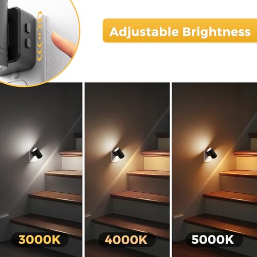 Image of L LOHAS LED Night Light, Dimmable Night Lights Plug into Wall,2 Pack 3CCT Nightlight for Kids,180 Rotatable, 3000K /4000k /5000K Adjustable Night Lights with Dusk to Dawn Sensor for Bedroom Bathroom