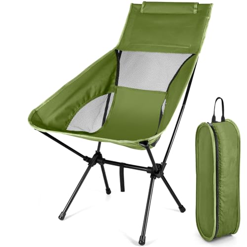NXPZ Chaise Pliante Camping, Chaise Pliante Ultralégère et Portable, Chaises de Camping avec Sac de Transport, Capacité de Charge Maximale 150 kg, pour...