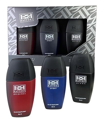 Rapport Eau de Toilette Fragrence Selection Box Gift Set (Original + Sport + Black) 3 x 50ml EDT Spray