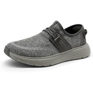 Bruno Marc Men's Slip-on Casual Shoes Loafers for Men Knit Comfortable Lightweight Shoes 11 Grey