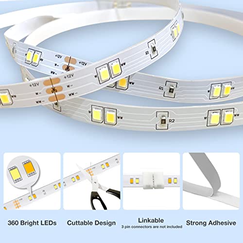 DAYBETTER Under-cabinet lighting, 6 under cabinet lights with remote control, dimmable LED strips for bedroom, LED lighting for kitchen cabinet, counter rack,