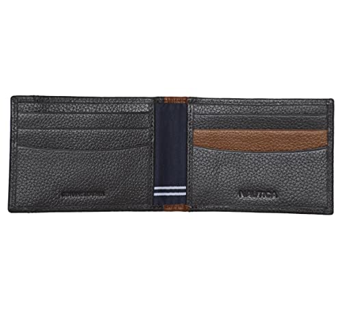 Nautica Men's Slim Wallet | Card Case | RFID Blocking | ID Window | Minimalist | Lightweight | Genuine Leather3