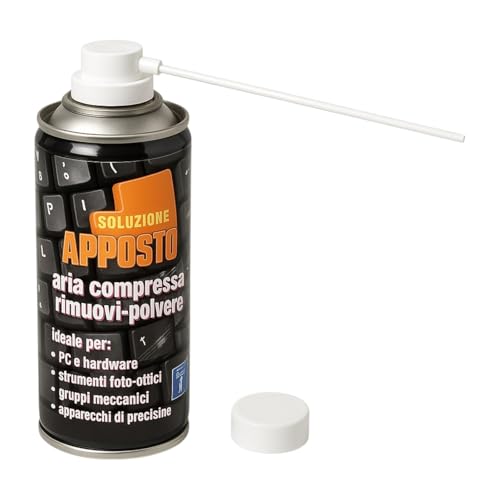 Casa BOMBOLETTA di Aria COMPRESSA Spray 400ml per Pulizia Certificate con BECCUCCIO