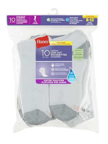 Hanes Women's Low Cut Socks, Pack of 102