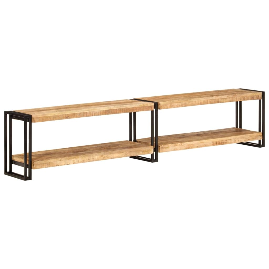 Mueble TV 200x30x40 cm de madera maciza de mango TALCUS para salón