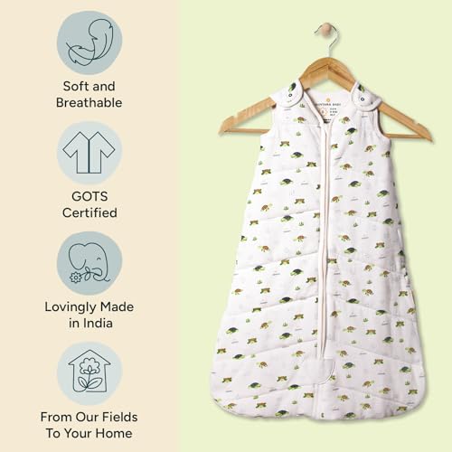 Image of NINTARABABY 1.5 TOG Sleep Sack - Organic Cotton | Soft, Breathable, Winter Swaddle, Wearable Blanket for Newborns (9-15 Months), Unisex Sleeping Bag, Gifts for Babies