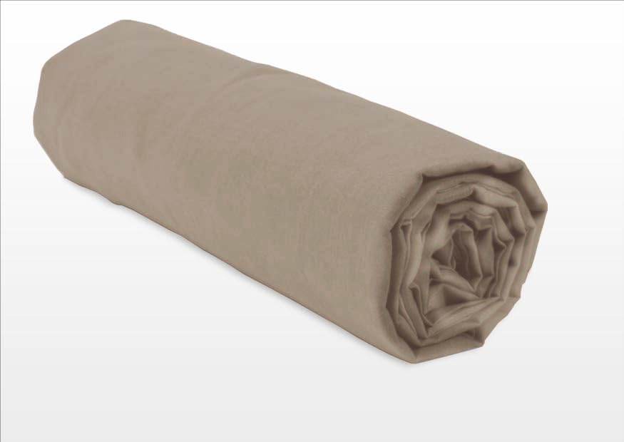 HOME LINGE PASSION, Dark Beige Fitted Sheet 160 x 200 + 35 cm 100% Cotton 57 Thread Count (Label Oeko-TEX Label) - Image 4