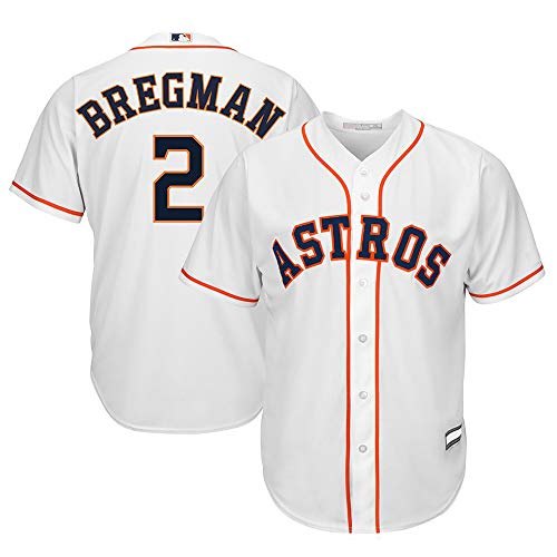 Outerstuff Alex Bregman Astros MLB Boys Youth 8-20 Cool Base Player Jersey (White Home, Youth Large 14-16)