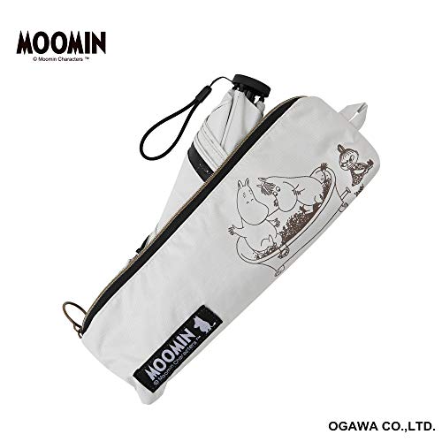 小川(Ogawa) ポーチ折りたたみ 晴雨兼用日傘 手開き 50cm 5本骨 ムーミン ムーミン/バスタブ UVカット率&遮光率99%以上 遮熱加工 はっ水 フラットポーチ型共袋付 58100