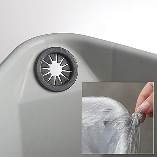 Trash Can Hflove Triangle Kitchen Plastic Corner Kitchen Trash Bin (Grey) #TOP2