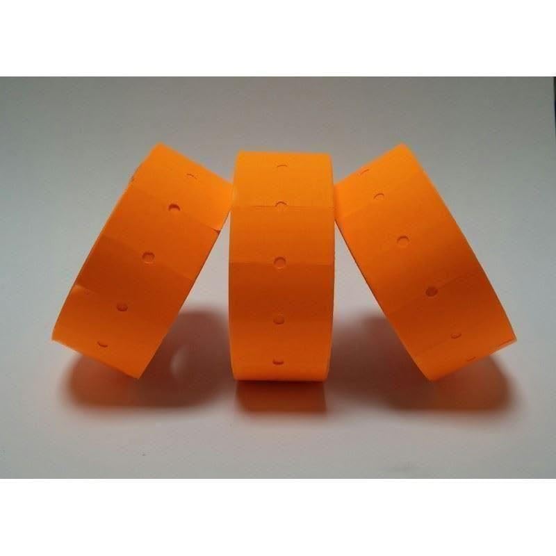 JIO CT1 21 x12 mm Price Gun Label Fl. Orange Stickers Tags, Compatible with Avery, sato, Puma, Lynx, motex & Many More Price Gun Refill for Retail Shop and Tagging 30-Roll