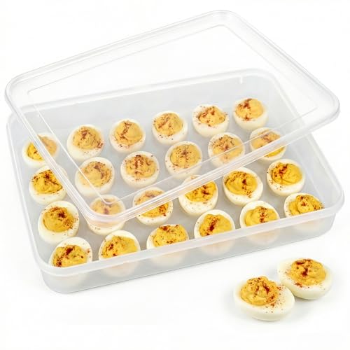 HANSGO Deviled Egg Containers with Lid, Deviled Egg...