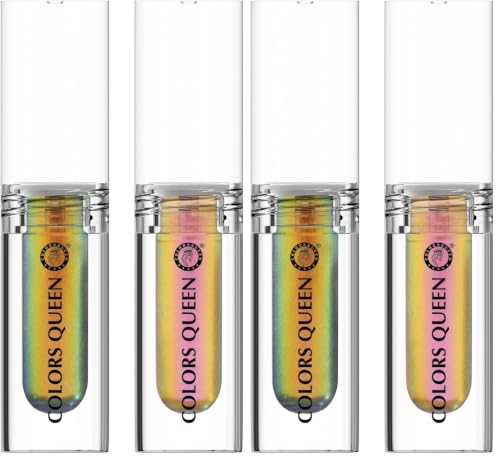 Image of Colors Queen Multichrome Liquid Eyeshadow Combo Pack of 4 | Highly Pigmented | Lightweight | Quick Drying | Long Lasting, Smudge Proof & Waterproof Eyeshadow (Aurora Bling, 3.6g)