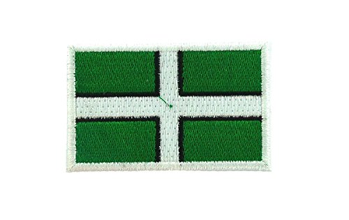 Toppa ricamata con logo della bandiera della Contea di Devon, da cucire o da cucire