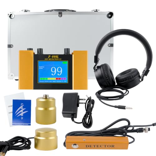 Underground Water Leak Detector Adjustable Sensitivity Non-Destructive Metal/Plastic Water Pipe Leak Detector Locator for Commercial Residential Plumbing Floor HeatingInstruction Manual Included