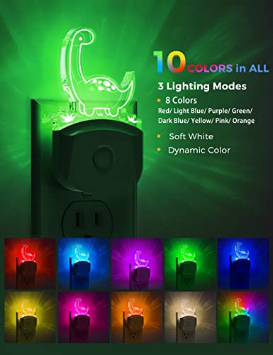 Image of LOHAS Dinosaur Night Light for Boys, Kids Nightlight Plug in, Dusk to Dawn