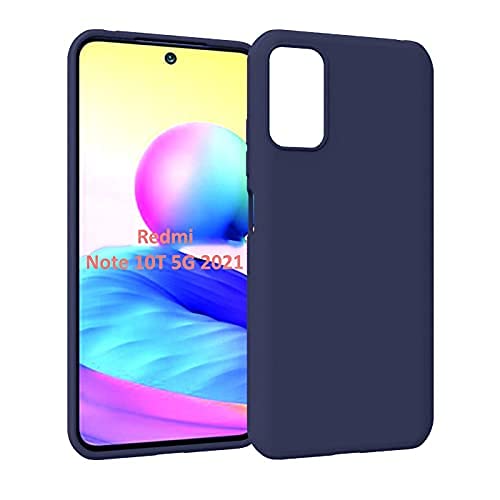 Amazon Brand – Solimo Soft Slim TPU Back Case Mobile Cover for Redmi Note 10T 5G (Blue)- Best and cheap mobile covers in India