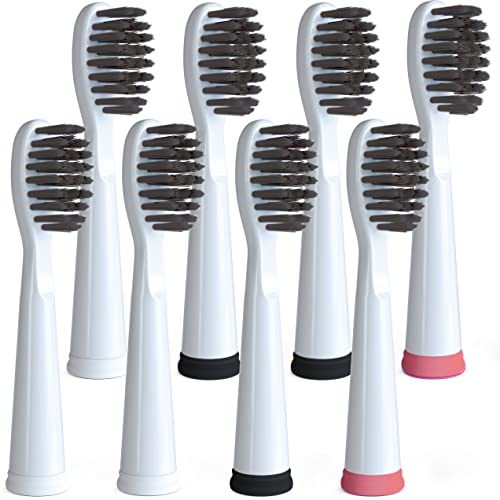 Replacement Electric Toothbrush Heads for Fairywill, Sonic-FX, SnapWhite – Soft Nylon Charcoal...
