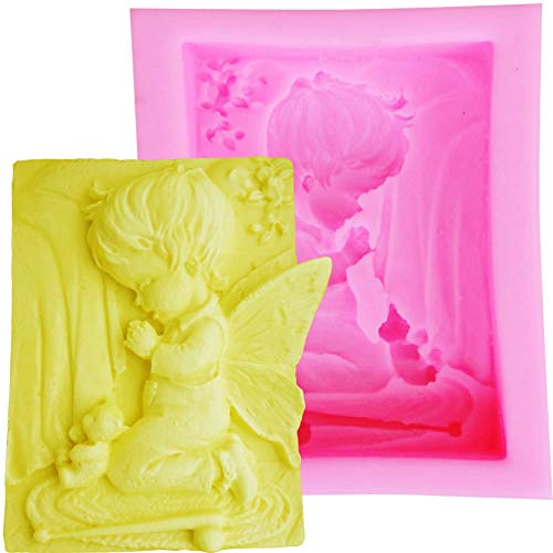 Silicone Mold Pray Angels, Boy And Girl Craft Art Silicone Soap Mould, Craft Molds Diy Handmade Soap Molds - Soap Making Supplies By Yscen #TOP2