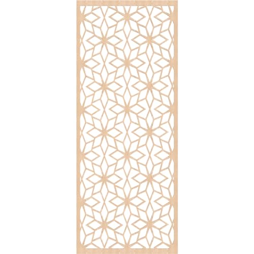 Image of 33 3 /8 inchW x 84 3 /8 inchH x 1 /4 inchT Lake Decorative Fretwork Wood Wall Panels, Red Oak