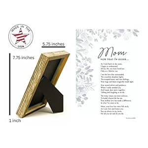 Momnowthatimoldergiftformomfromdaughterorsonformothersdaychristmasbirthdaymadeinusamoms50th70th80thbirthdaygift5x7incheswoodcolor Urban Country Home Decor Mom now that im older gift for mom from daughter or son for mothers day christmas birthday made in usa moms 50th70th80th birthday gift 5 x 7 inches wood color urban country home decor