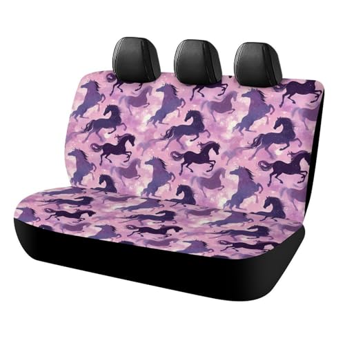 Housse de siège arrière pour camions et VUS élastique universel cheval violet