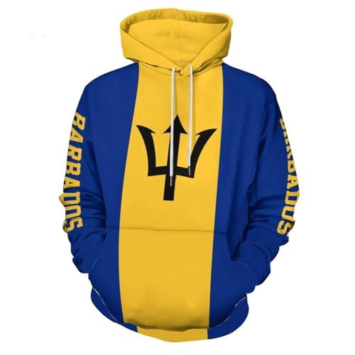 Sweat à capuche homme Barbade pull imprimé femme sweat-shirt manches longues hiver
