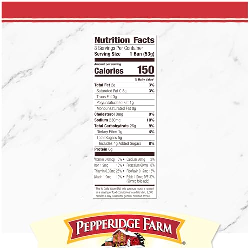 Image of Pepperidge Farm Sesame Topped Hamburger Buns, 8-Pack Bag