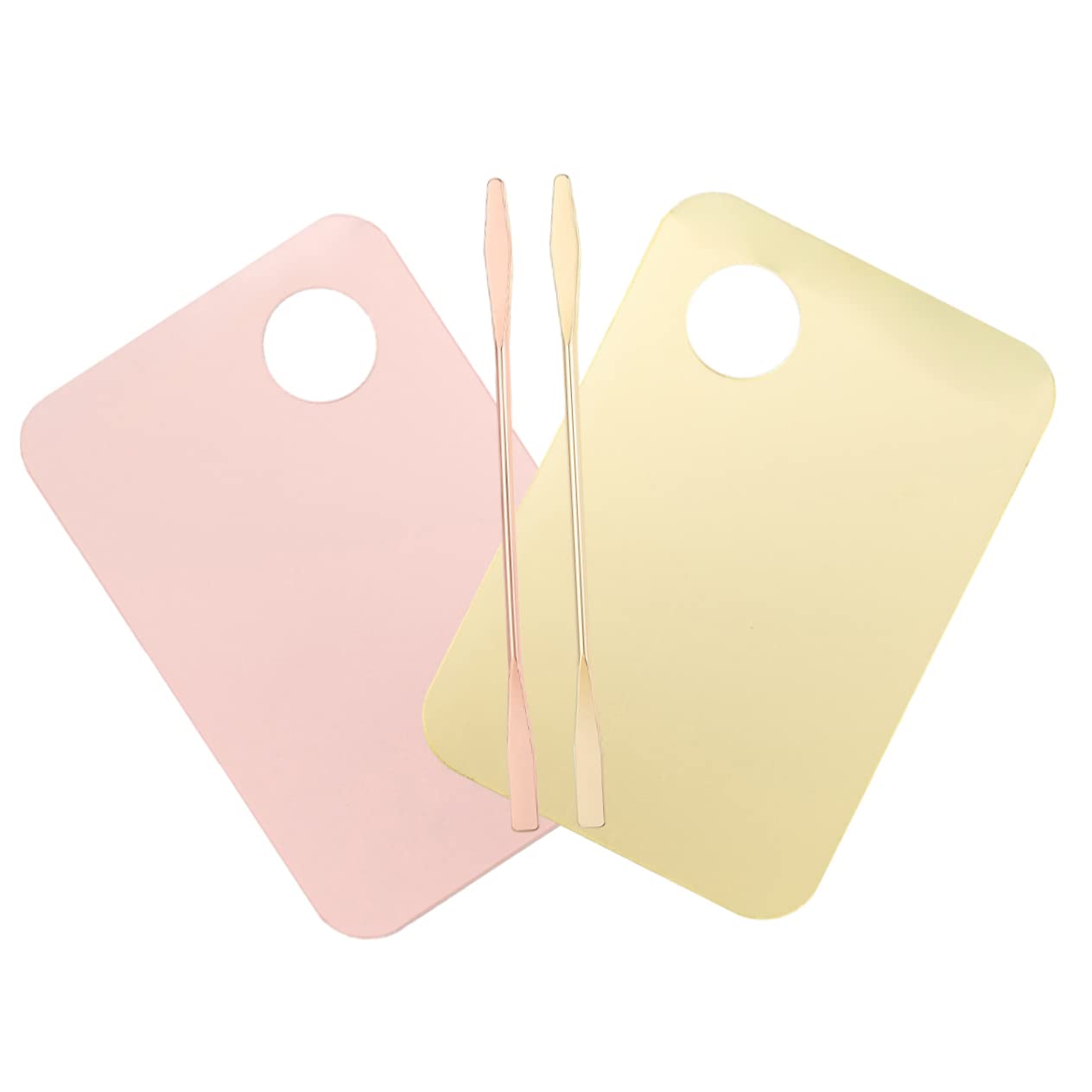 SOESFOUFU 2 Set Nail Art Palette Makeup Tray for Foundation Pigment Mixing Tool Small Makeup Mixing Tray Cosmetic Mixing Tool Makeup Mixing Plate Portable Makeup Plate Makeup Tools