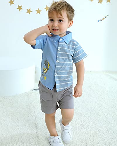 Toddler Boys Clothes Baby Boy Outfit Summer Shirt Little Boy Shorts Set Cotton Clothes for Boys2