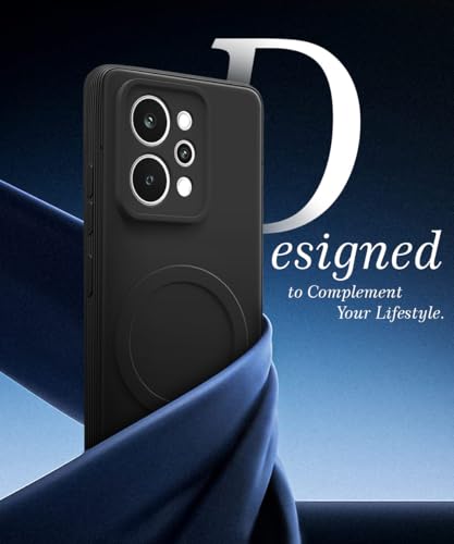 Image of WOW IMAGINE Back Case Cover for Realme P4 Power 5G | Narzo Power 5G | Soft Matte Silicone Case| Slim Fit & Shockproof | Camera Protection Bumper Cover (Black)