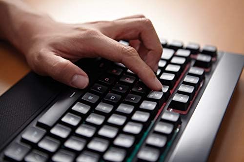Corsair K55 RGB Membrane Gaming Keyboard (6 Programmable Macro Keys, 3-Zone RGB Backlighting, Multimedia Controls, UK Layout) - Black