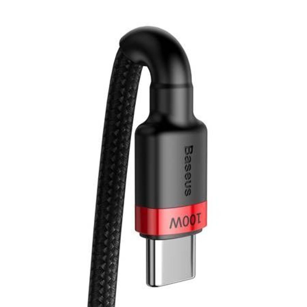 Baseus Cavo Dati di Ricarica Rapida Oro tungsteno USB a Tipo C 100W 2m Nero