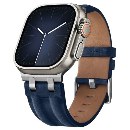 Image of Fullmosa Premium Leather Strap for Apple Watch Ultra 3 /2 /1 49mm (No Watch) | 46mm 45mm 44mm 42mm Luxurious Soft Vintage Business Band for SE 3 /2 /1 Series11 10 /9 /8 /7 /6 /5 /4