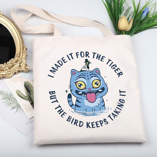 KUIYAI Hunters Movie Merchandise Tote Bag Derpy the Tiger And Bird Shoulder Bag Boy Band Fans Gift Music Tiger Lovers Gift3
