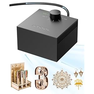 xTool S1 Air Assist 30 l/min luchtstroom-luchtondersteuningsset voor lasergraveermachine voor het verwijderen van rook en stof, geluidsarm en eenvoudig te monteren