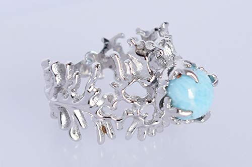 Bague Larimar anti-ternissement en argent hypoallergénique - 3