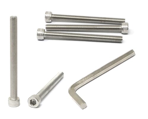 Image of iexcell 5 Pcs M10 x 110mm Thread Pitch 1.5 mm Stainless Steel 304 Hex Socket Head Cap Screws Bolts Kit