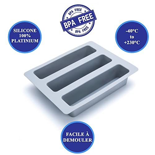 Stampo per torta in silicone al platinio, 3 torte