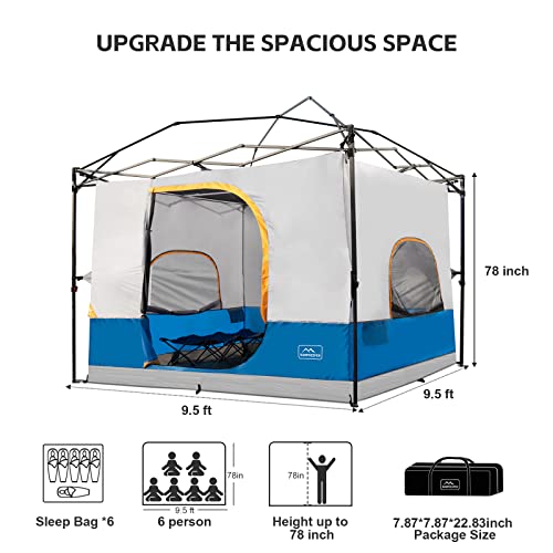 Kampkeeper KK-1010132-LB Camping Inner Tent For Pop Up Canopy Tent, Converts 10'X10' Straight Leg Canopy Into Camping Tent–Fully Vented Roof thumb #2