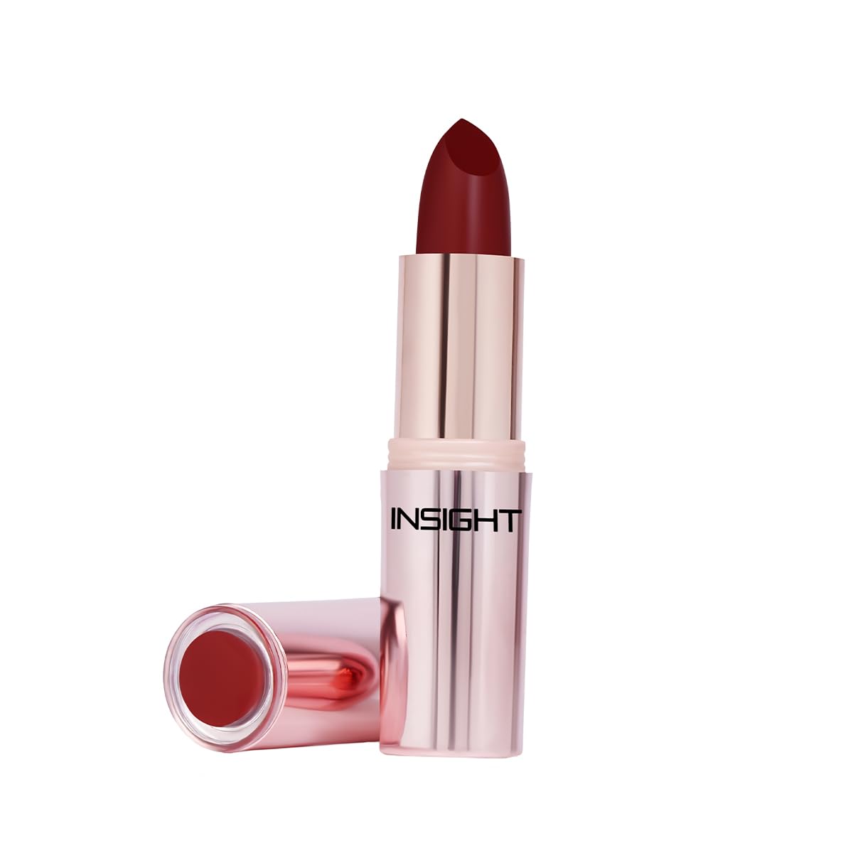 INSIGHT Hydra Fix Lipstick - Mystic Maroon| Semi Matte Finish | One Swipe Intense Pigmentation | Long Lasting | Lightweight | Hydrating Non Drying Formula - 4.2g-image-11