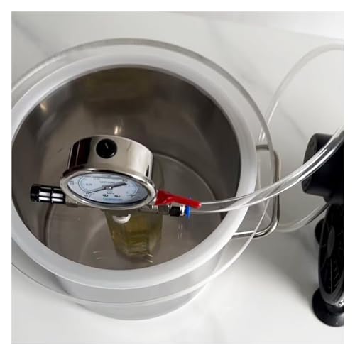 Extra Large Vacuum Chamber without Pump, 2 3 5.5 6 9 13 19 20 26Gal Vacuum Degassing Chamber Kit for Resin Casting/Stabilizing Wood, Stainless Steel Pot with Acrylic Clear Lid(6L/2Gal)